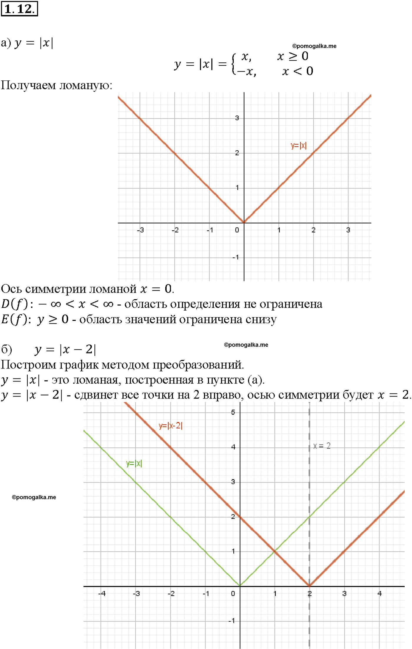 задача №1.12 алгебра 10-11 класс Мордкович