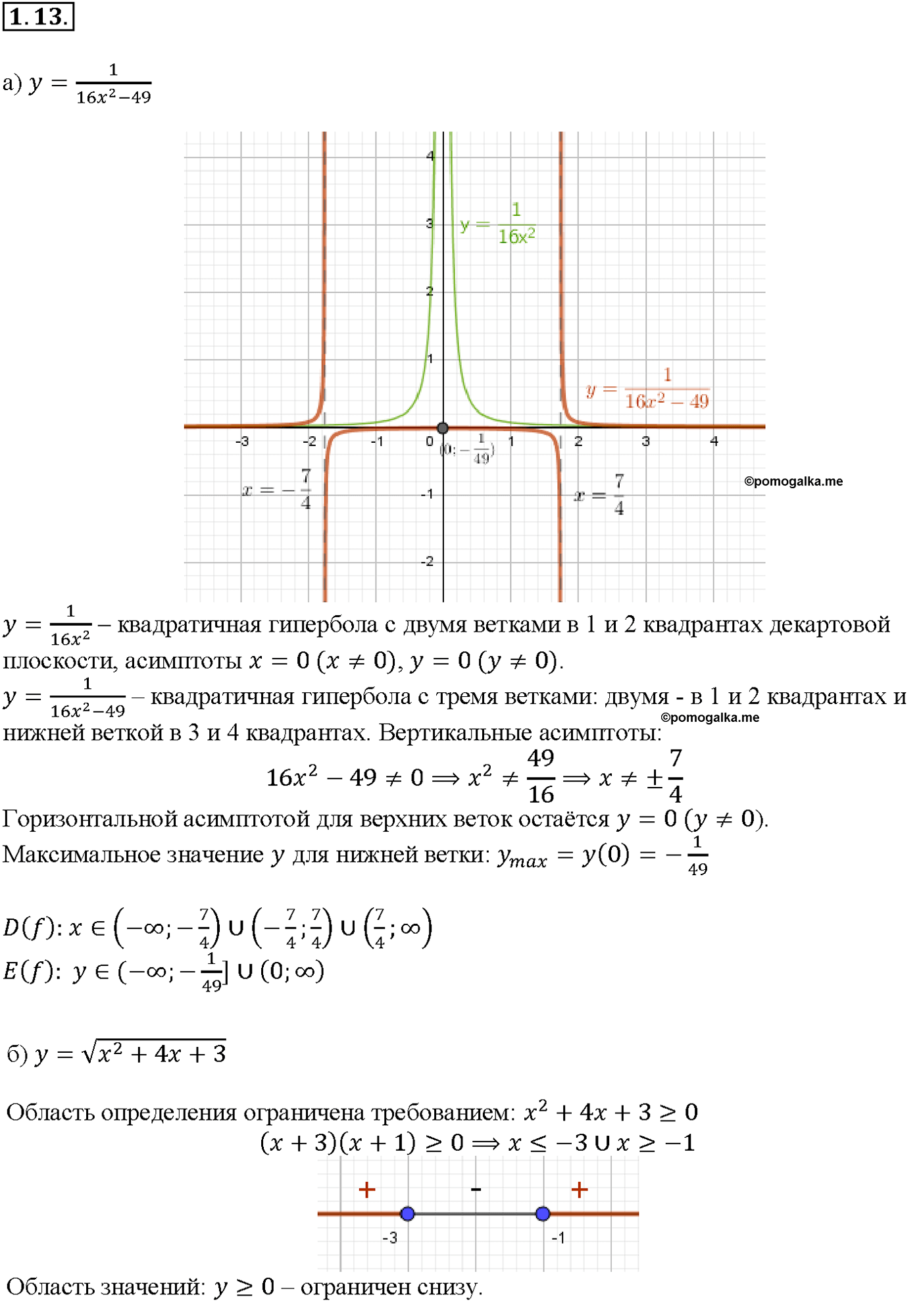 задача №1.13 алгебра 10-11 класс Мордкович