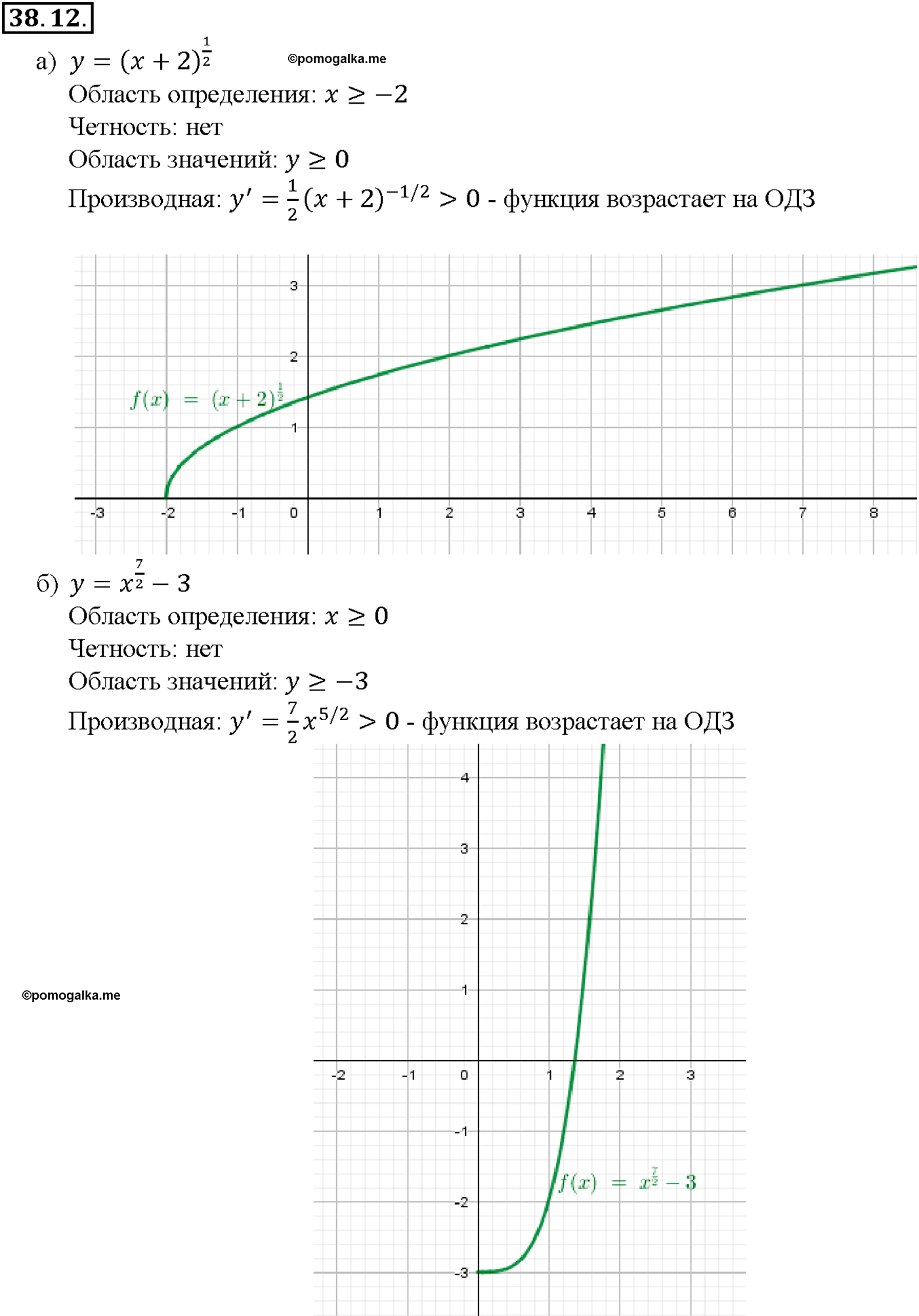 задача №38.12 алгебра 10-11 класс Мордкович
