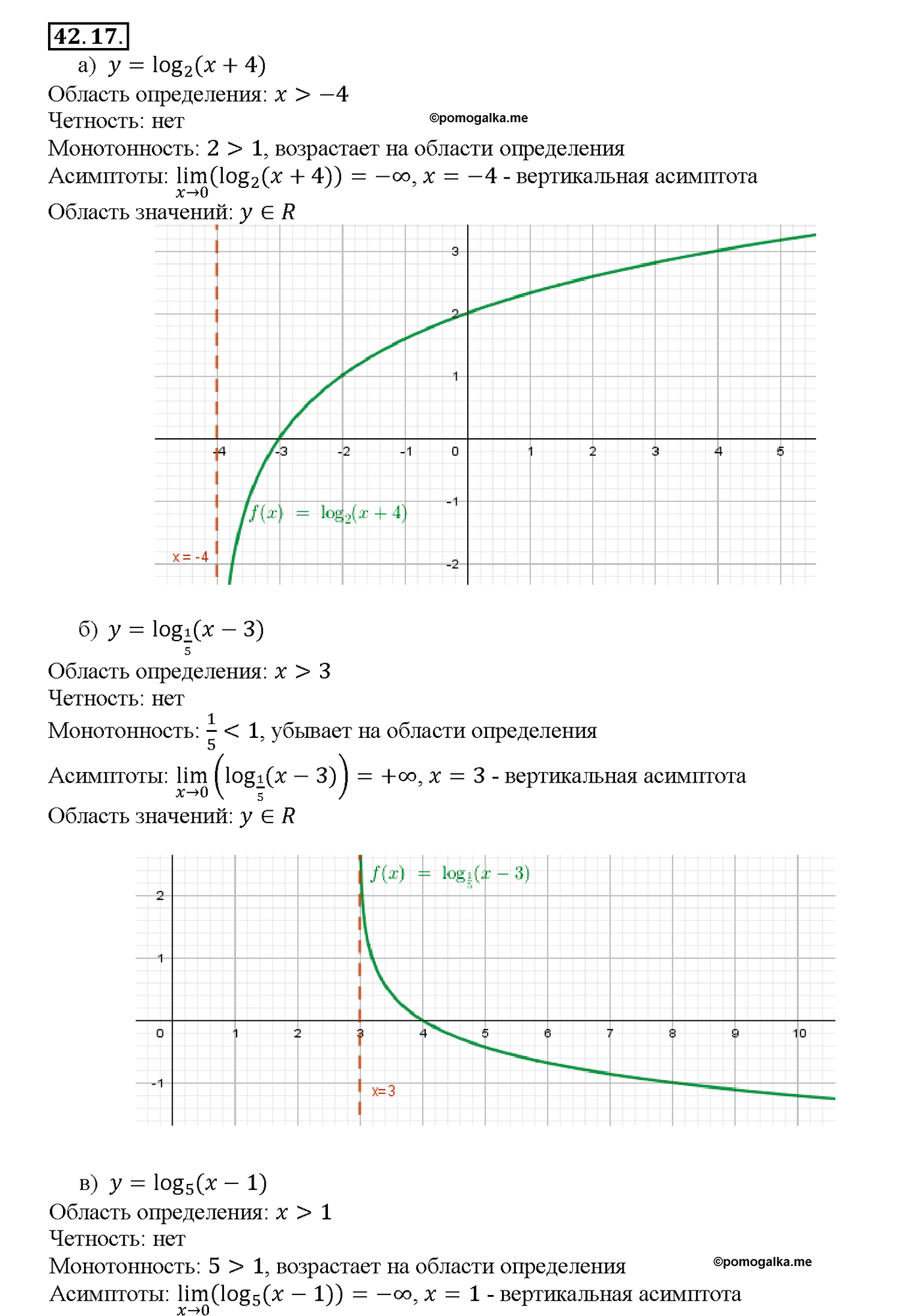 задача №42.17 алгебра 10-11 класс Мордкович