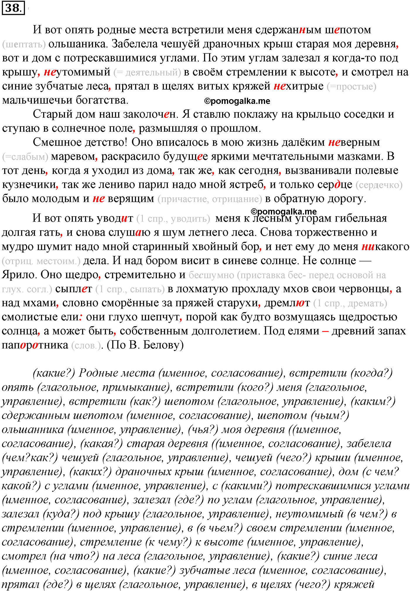 упражнение №38 русский язык 10-11 класс Власенков