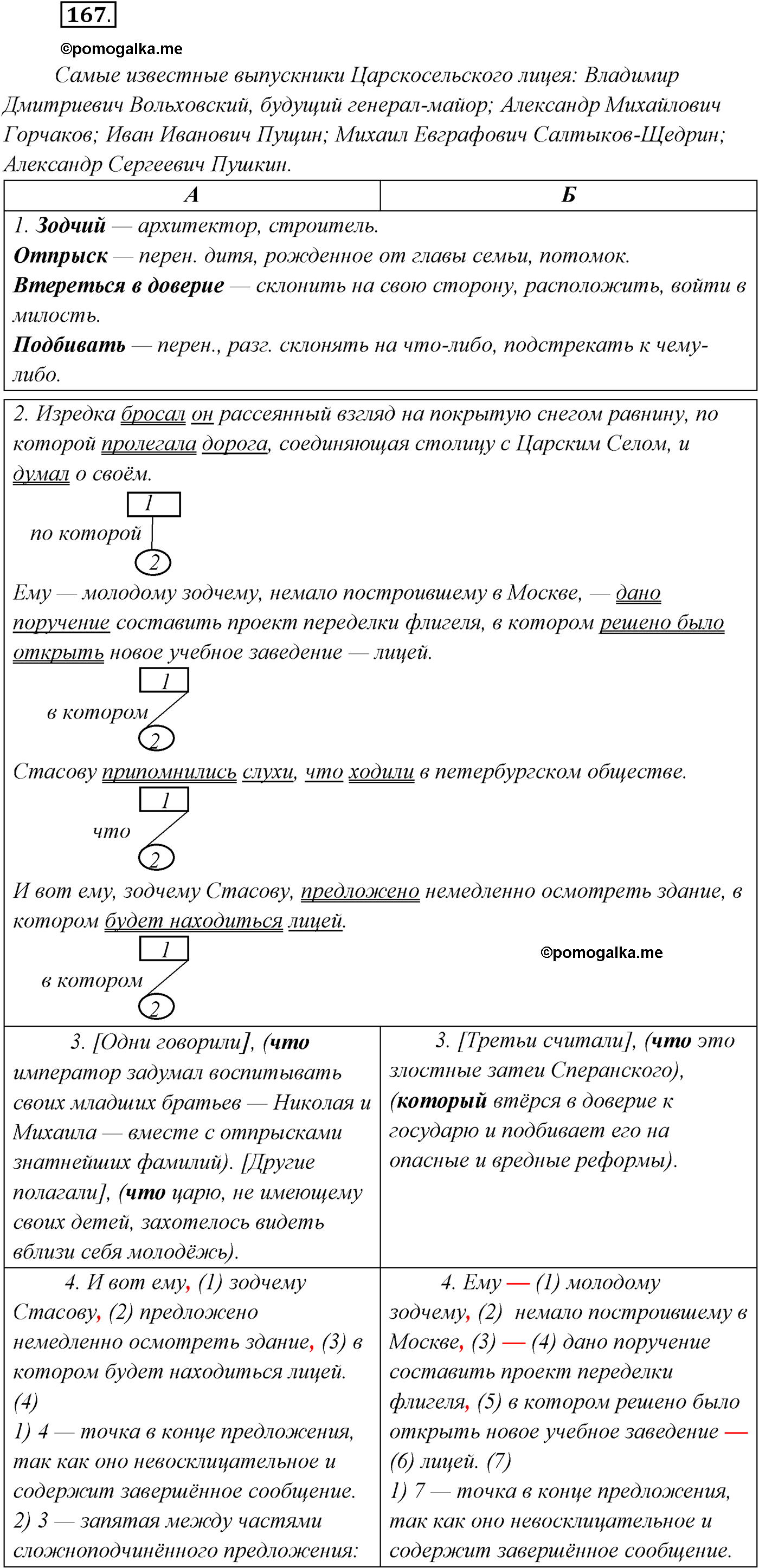 страница 97 упражнение 167 русский язык 9 класс Рыбченкова учебник 2022 год
