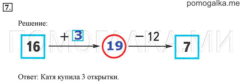 Задача №7 математика 1 класс Дорофеев