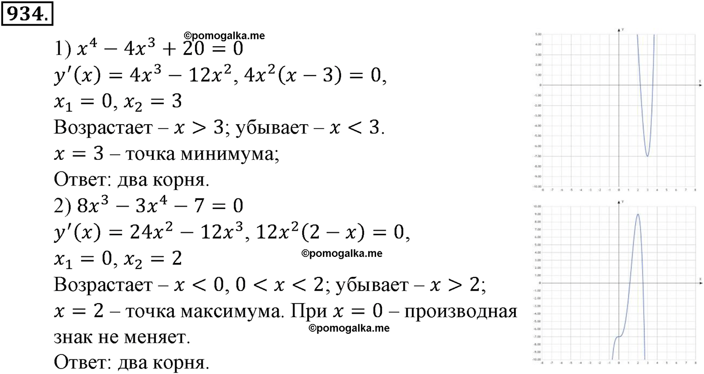 разбор задачи №934 по алгебре за 10-11 класс из учебника Алимова, Колягина