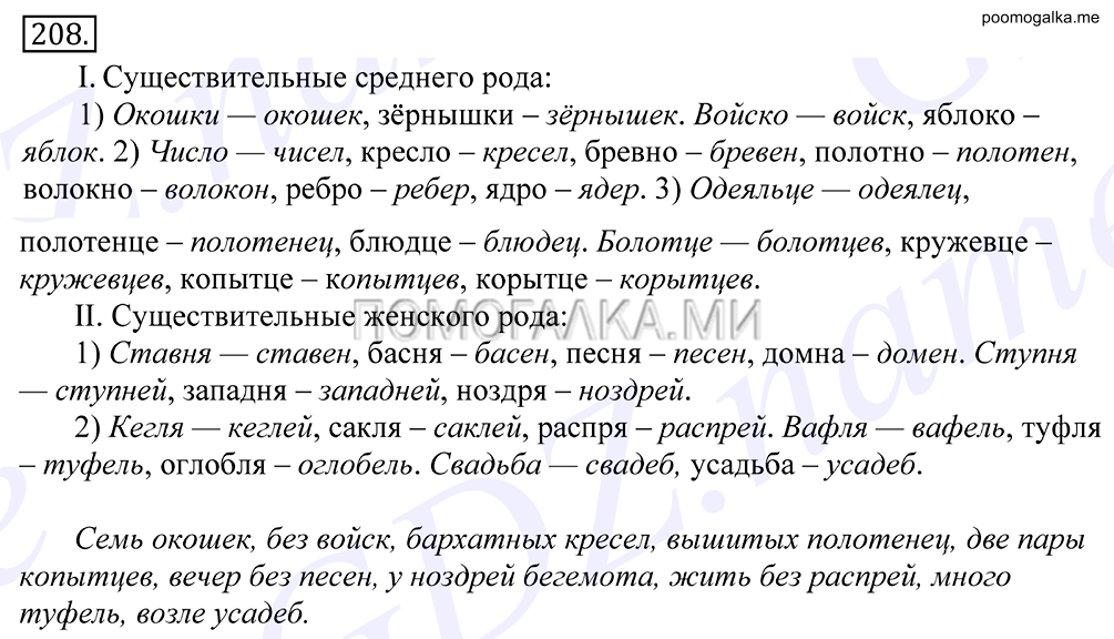 упражнение №208 русский язык 10-11 класс Грекова