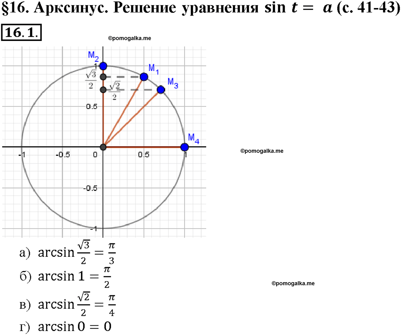 задача №16.1 алгебра 10-11 класс Мордкович