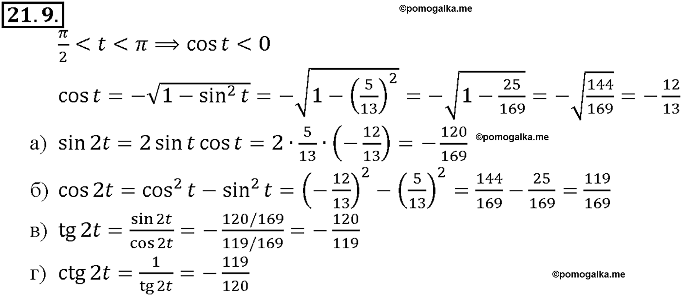 задача №21.9 алгебра 10-11 класс Мордкович