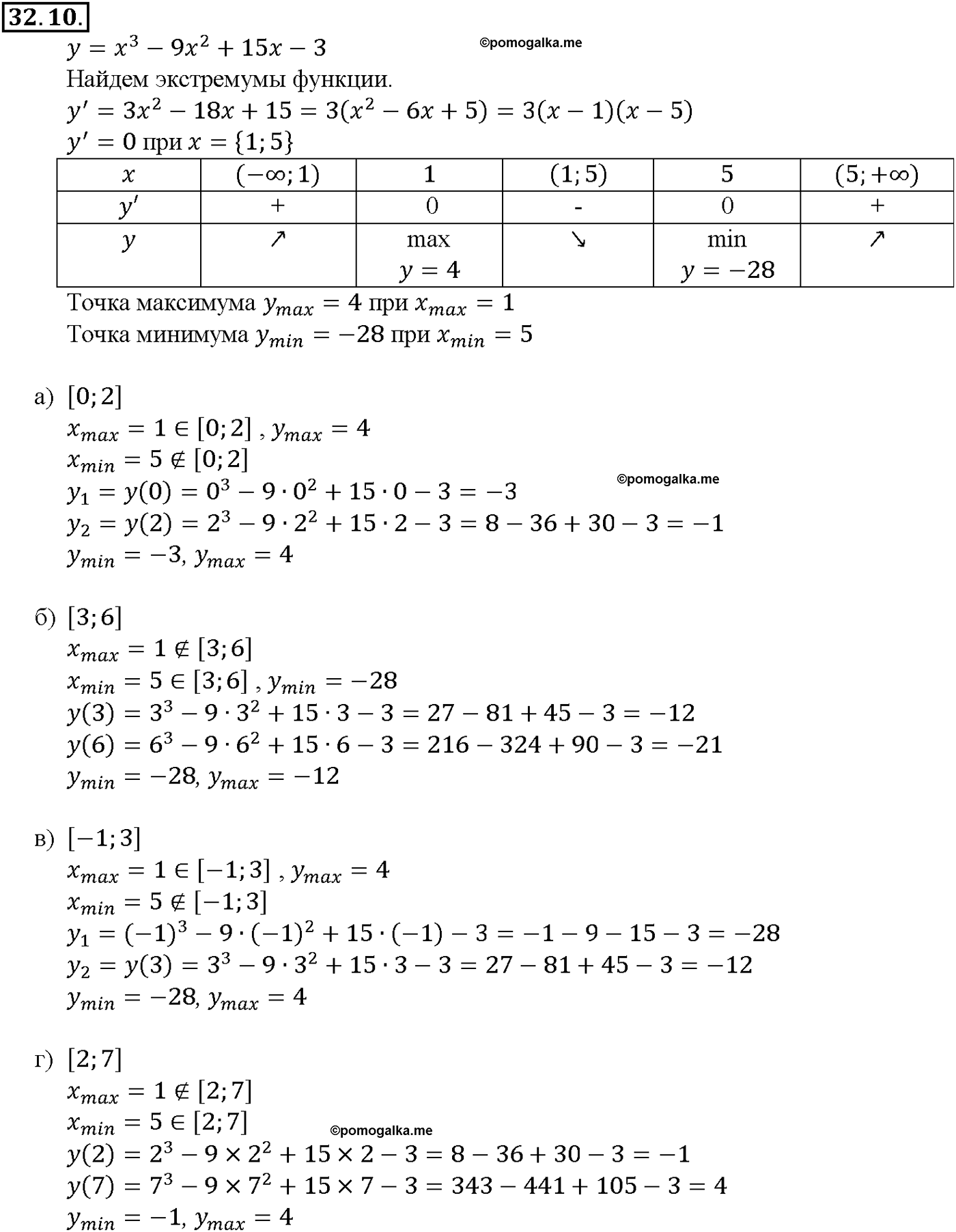 задача №32.10 алгебра 10-11 класс Мордкович