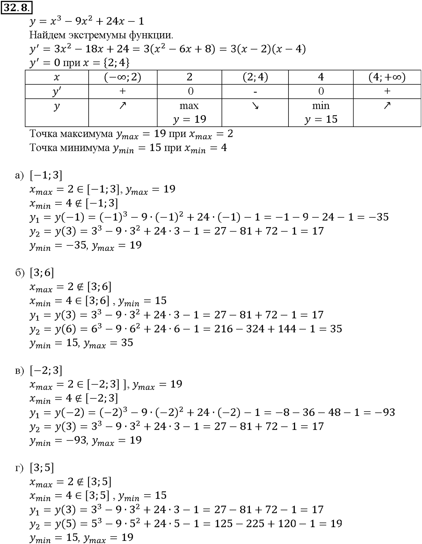 задача №32.8 алгебра 10-11 класс Мордкович