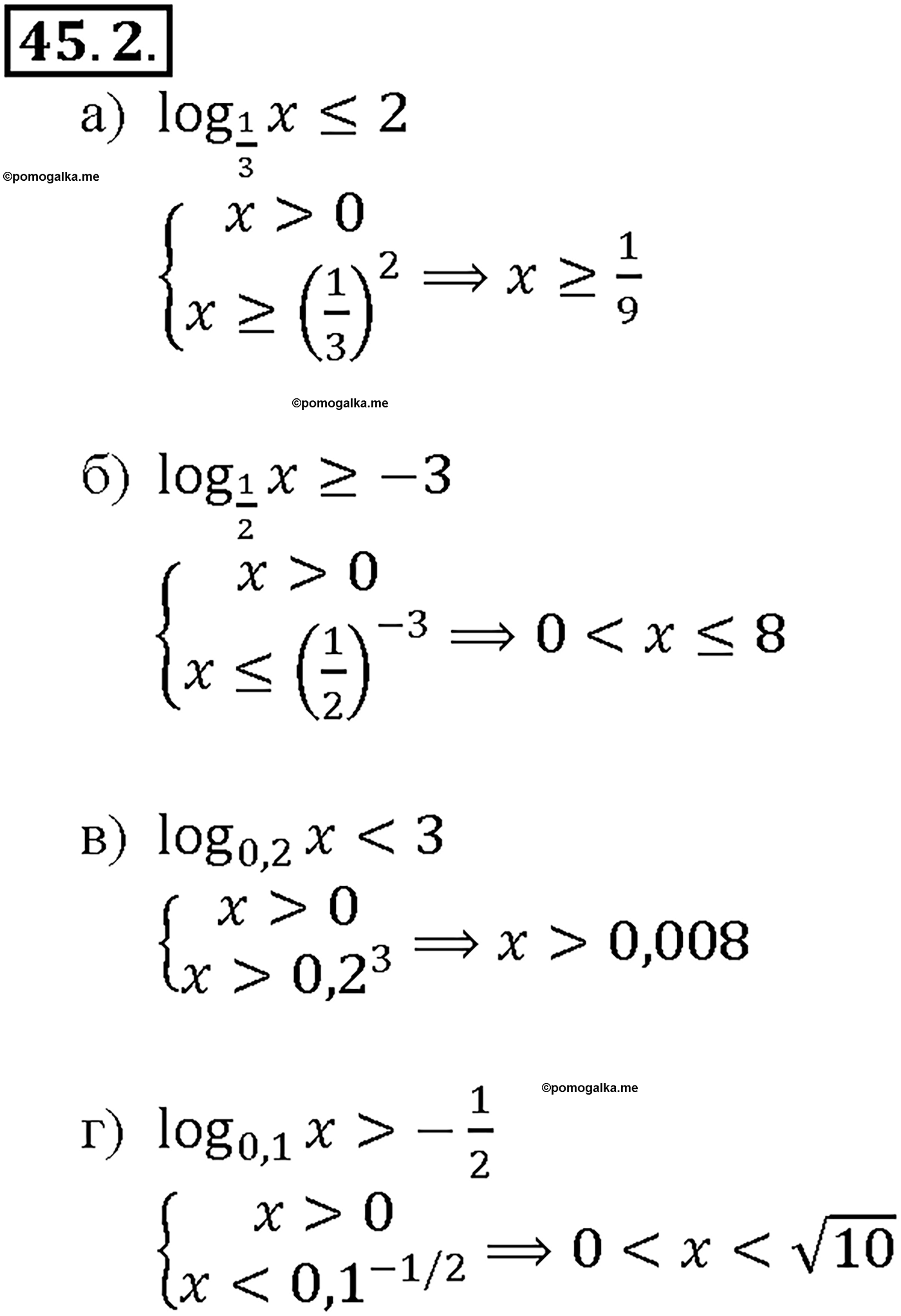 задача №45.2 алгебра 10-11 класс Мордкович