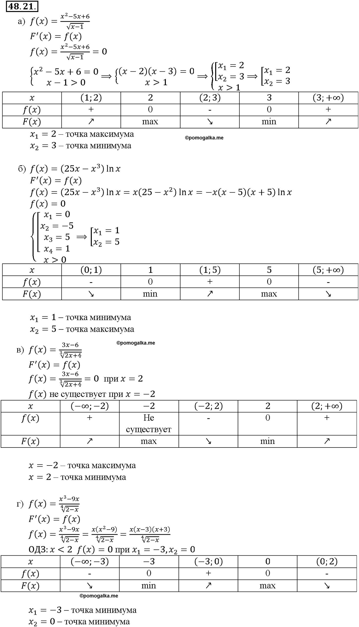 задача №48.21 алгебра 10-11 класс Мордкович