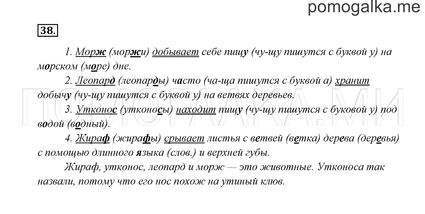 часть 2 страница 24 упражнение 38 русский язык 2 класс Канакина, Горецкий 2017 год