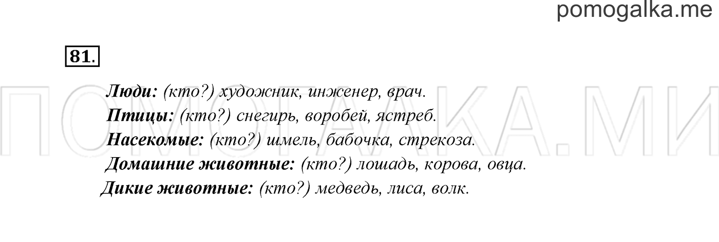 часть 2 страница 49 упражнение 81 русский язык 2 класс Канакина, Горецкий 2017 год