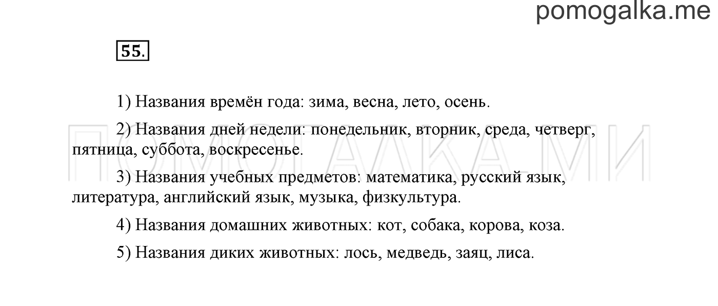 часть 2 страница 40 упражнение 55 русский язык 2 класс Климанова 2012 год