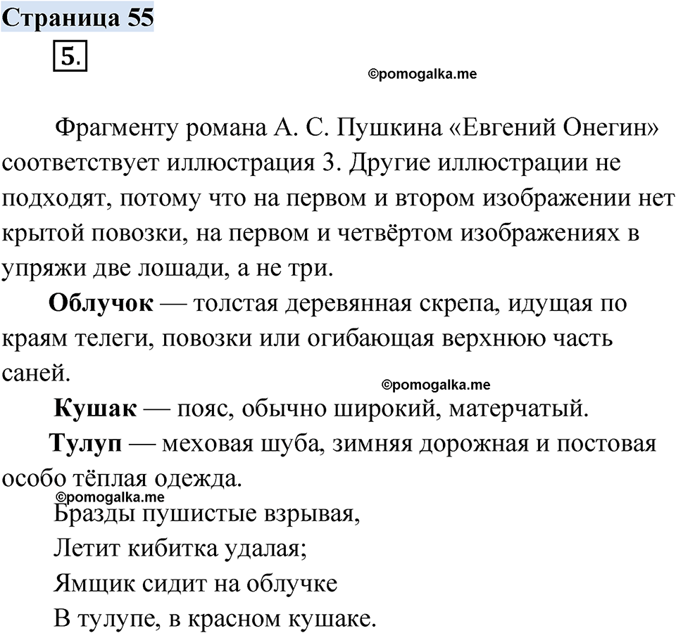 страница 55 русский родной язык 3 класс Александрова 2022 год