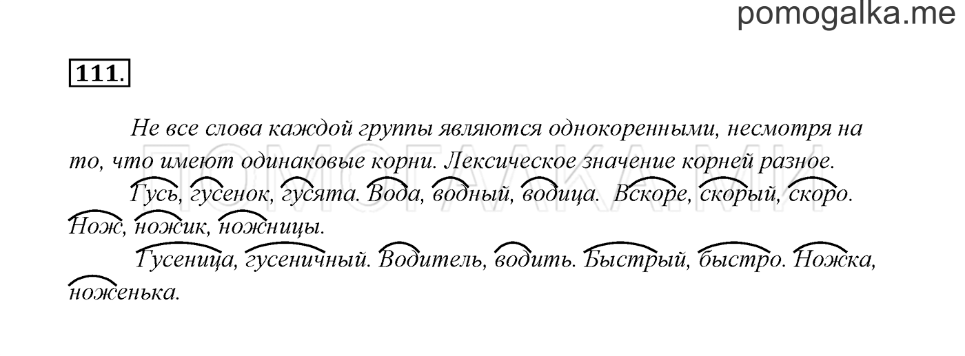 часть 1 страница 62 упражнение 111 русский язык 3 класс Канакина, Горецкий 2013
