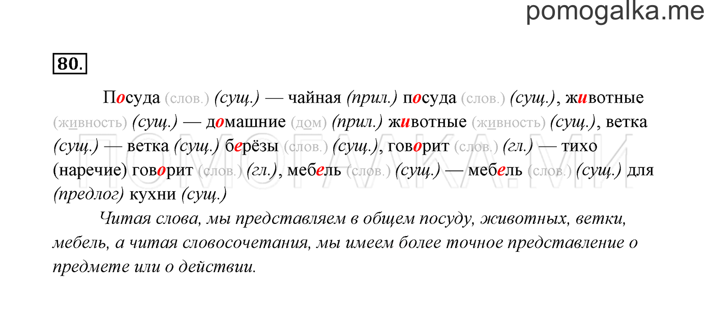 часть 1 страница 47 упражнение 80 русский язык 3 класс Канакина, Горецкий 2013