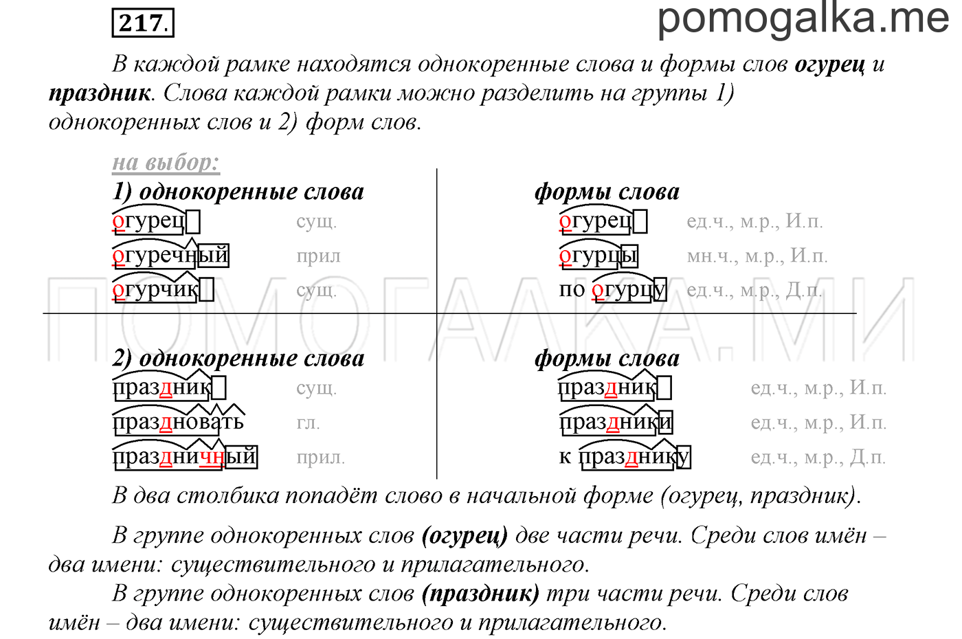 страница 86 упражнение 217 русский язык 3 класс соловейчик 1 часть 2019 год