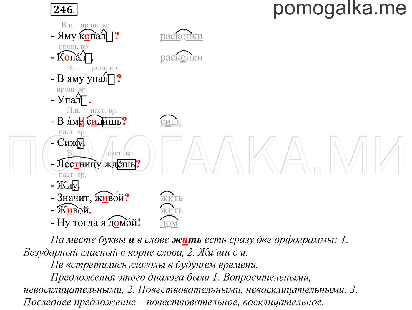 страница 96 упражнение 246 русский язык 3 класс соловейчик 1 часть 2019 год