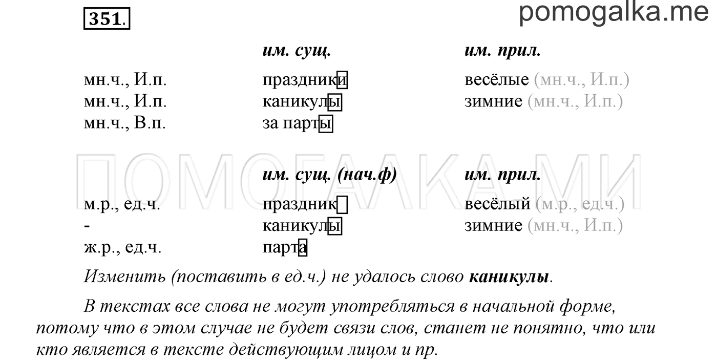 страница 5 упражнение 351 русский язык 3 класс соловейчик 2 часть 2019 год