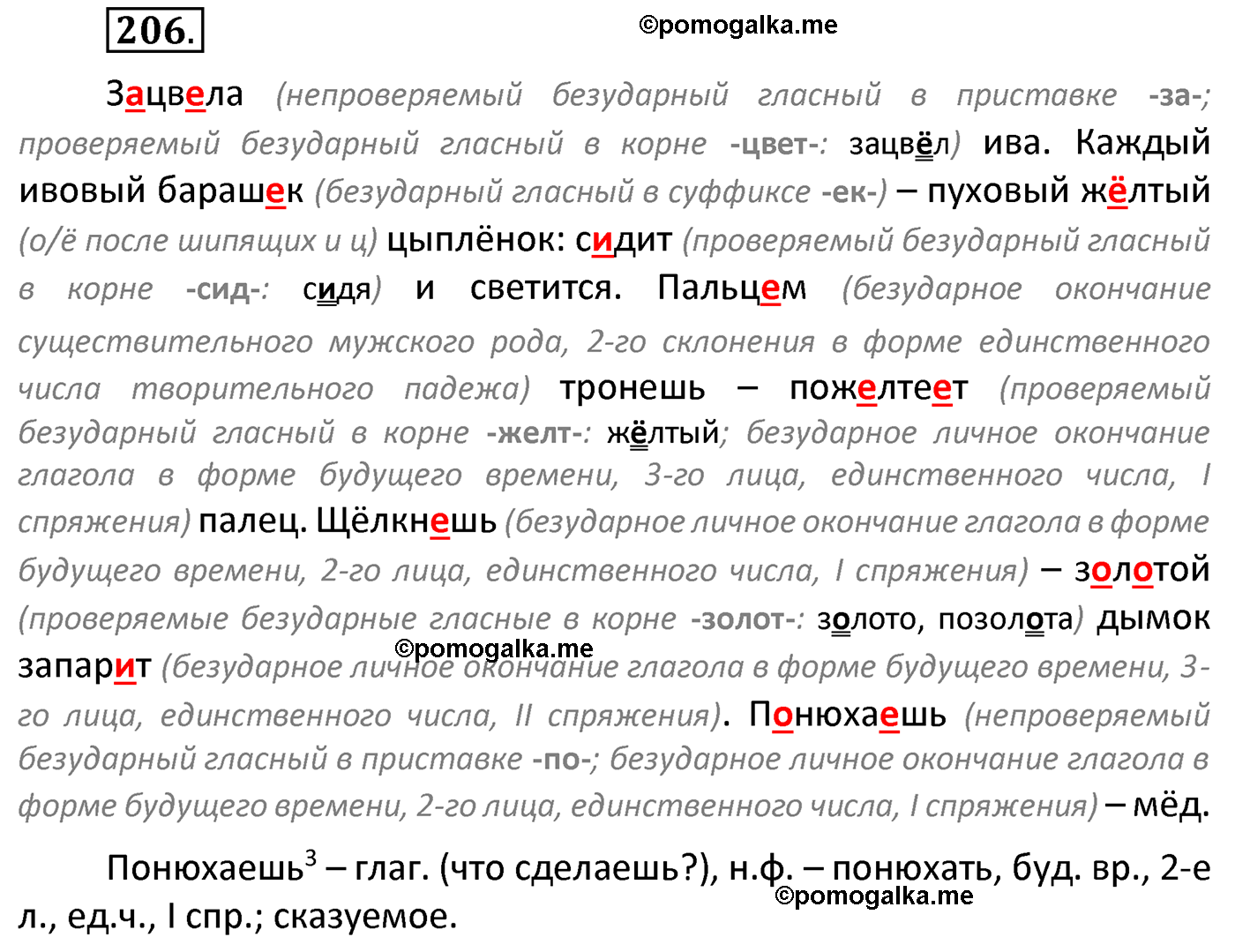 часть 2 страница 100 упражнение 206 русский язык 4 класс Канакина 2022 год