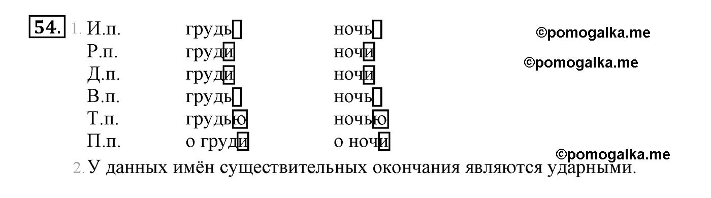 часть 2 страница 33 упражнение 54 русский язык 4 класс Климанова, Бабушкина