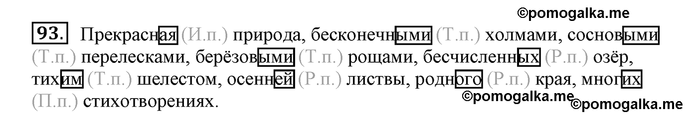 часть 2 страница 55 упражнение 93 русский язык 4 класс Климанова, Бабушкина