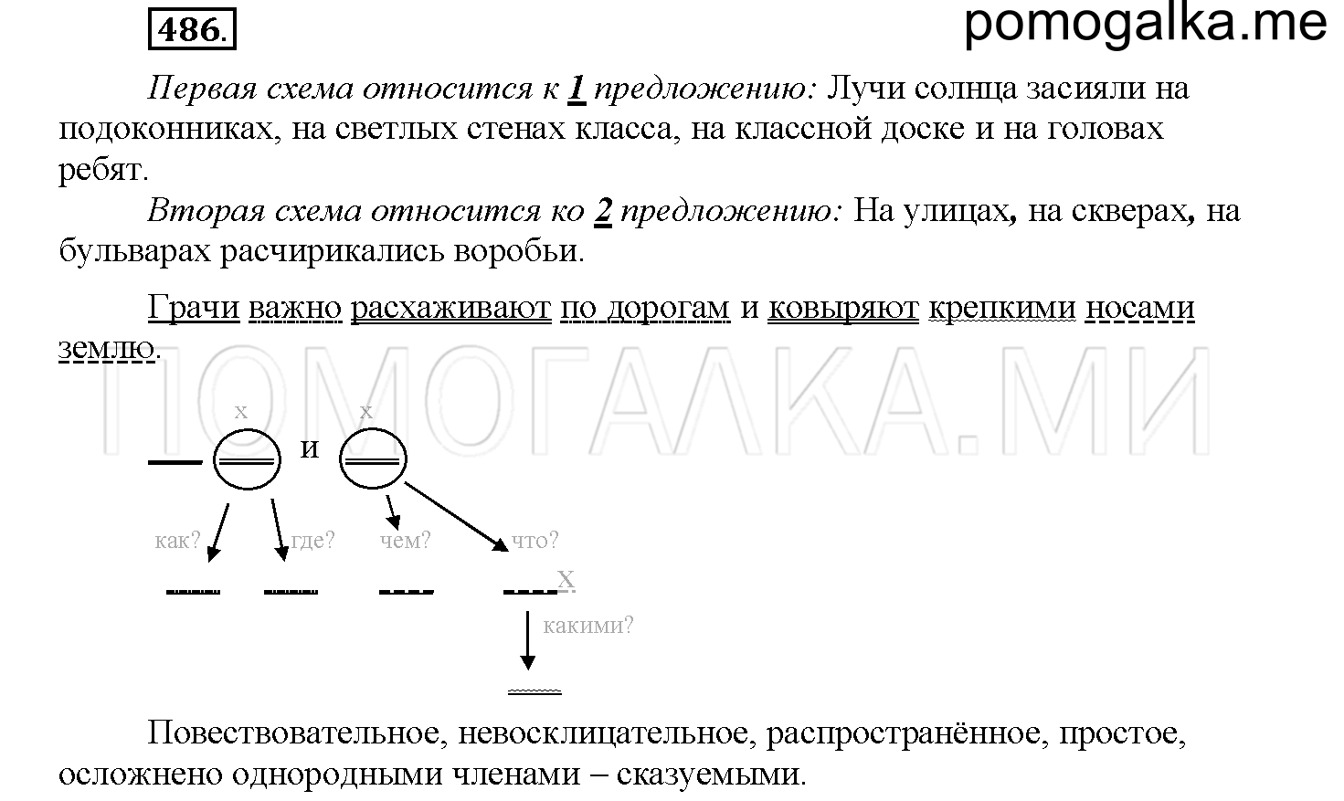 часть 2 страница 68 упражнение 486 русский язык 4 класс Соловейчик 2018