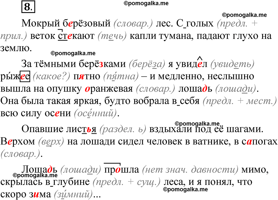 упражнение 8 русский язык 5 класс Александрова 2022