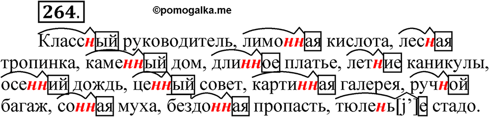 страница 187 упражнение 264 русский язык 5 класс Быстрова, Кибирева 2 часть 2021 год
