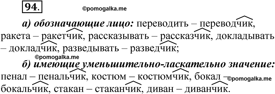 страница 58 упражнение 94 русский язык 5 класс Быстрова, Кибирева 2 часть 2021 год