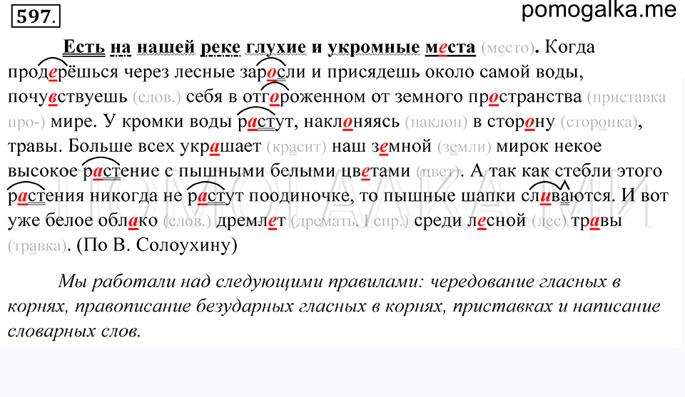 упражнение 597 русский язык 5 класс Купалова 2012 год