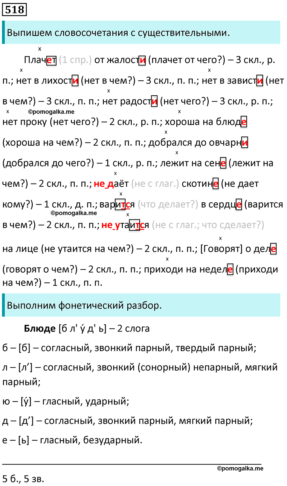 упражнение 518 русский язык 5 класс Ладыженская, Баранов 2023 год