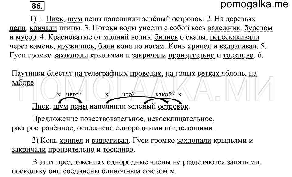 часть 2 страница 73 глава 5 упражнение 86 русский язык 5 класс Шмелёв 2018 год