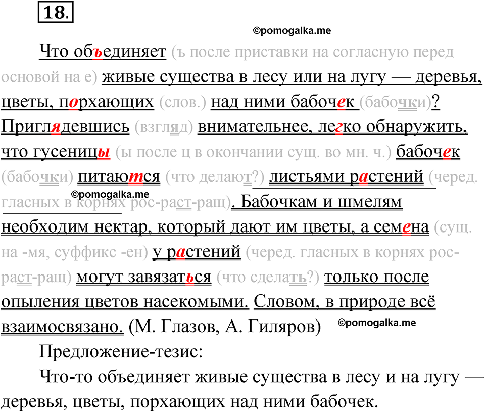 страница 21 упражнение 18 русский язык 6 класс Бондаренко рабочая тетрадь 1 часть 2023 год