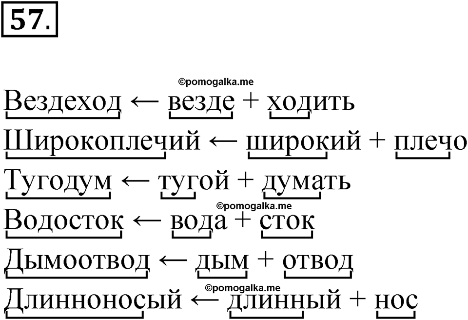 страница 54 упражнение 57 русский язык 6 класс Бондаренко рабочая тетрадь 1 часть 2023 год