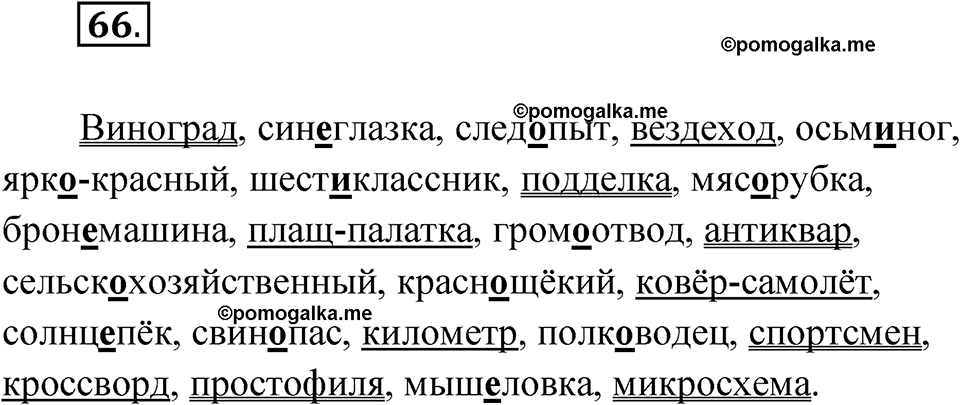 страница 60 упражнение 66 русский язык 6 класс Бондаренко рабочая тетрадь 1 часть 2023 год