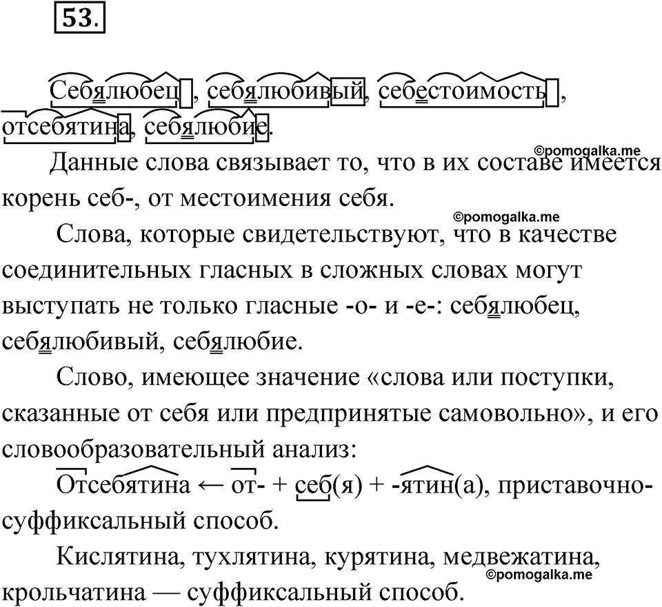 страница 40 упражнение 53 русский язык 6 класс Бондаренко рабочая тетрадь 2 часть 2023 год