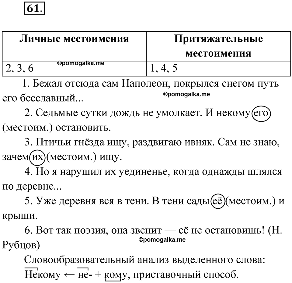 страница 45 упражнение 61 русский язык 6 класс Бондаренко рабочая тетрадь 2 часть 2023 год