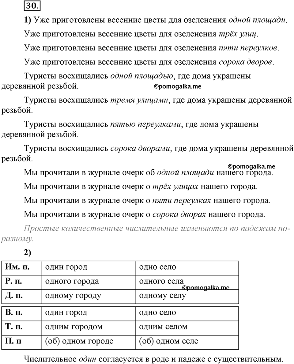 Глава 7. Упражнение №30 русский язык 6 класс Шмелёв