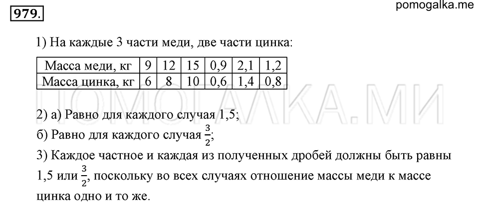 страница 209 номер 979 математика 6 класс Зубарева, Мордкович 2009 год