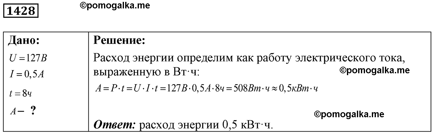 номер №1428 физика 7 8 9 класс Лукашик сборник задач
