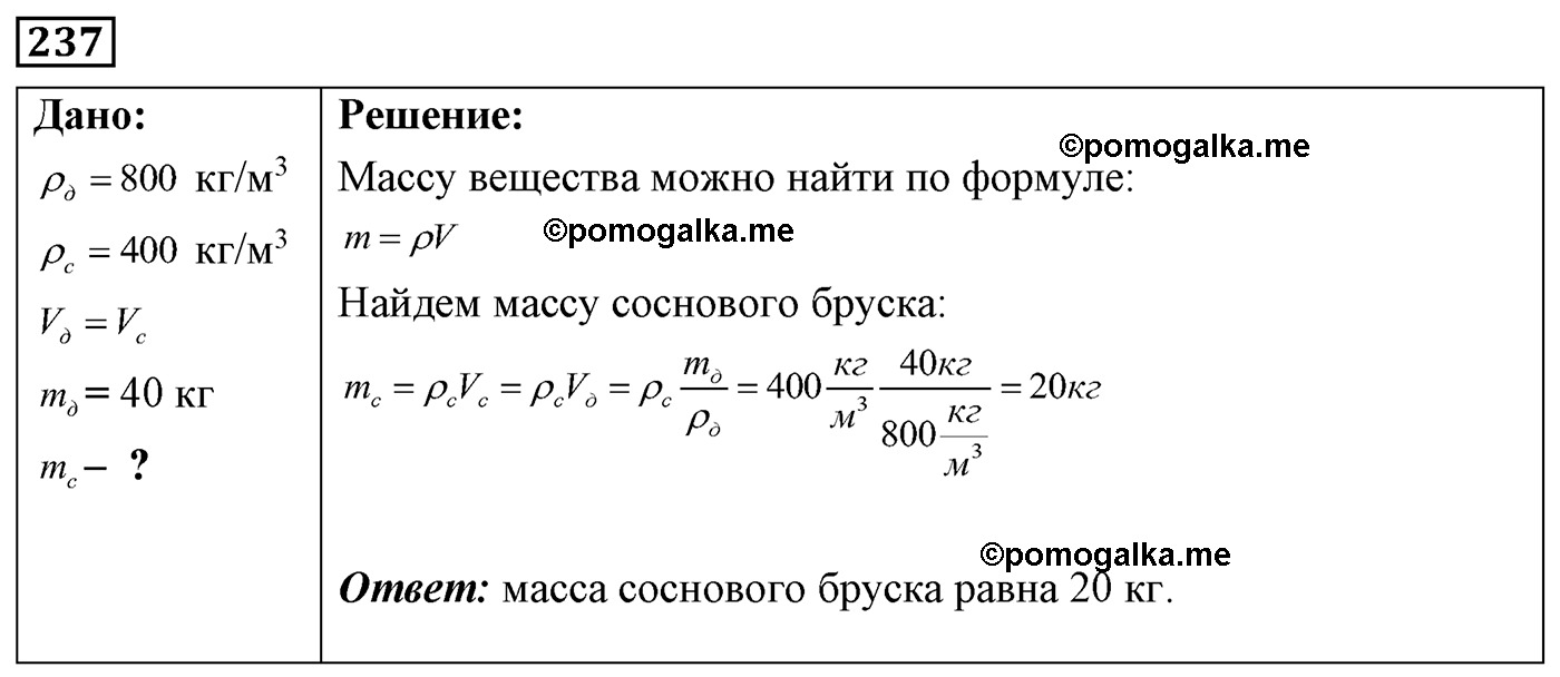 номер №237 физика 7 8 9 класс Лукашик сборник задач