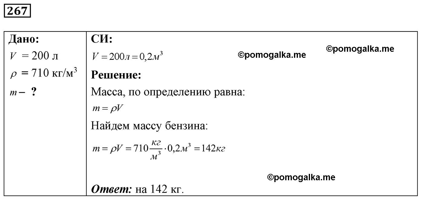 номер №267 физика 7 8 9 класс Лукашик сборник задач