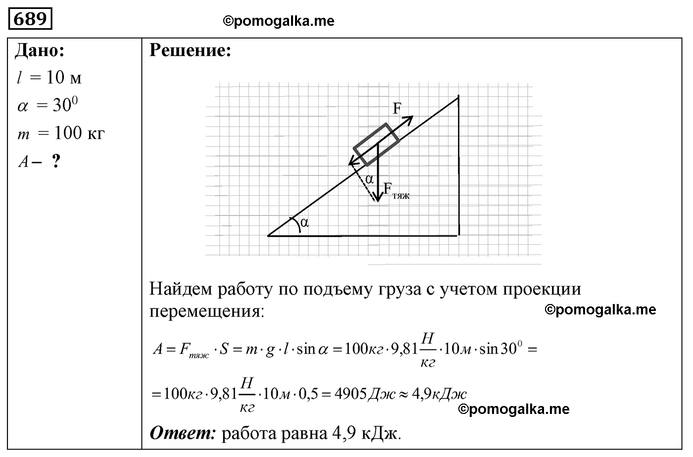 номер №689 физика 7 8 9 класс Лукашик сборник задач
