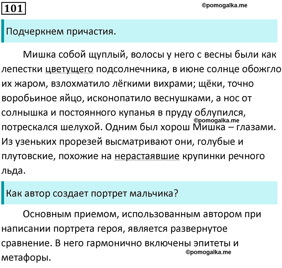 страница 53 упражнение 101 русский язык 7 класс Баранов, Ладыженская 2021-2022 год