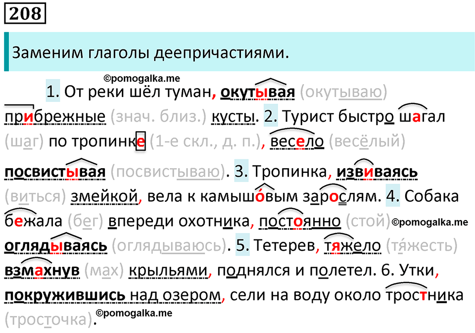 страница 110 упражнение 208 русский язык 7 класс Баранов, Ладыженская 2021-2022 год