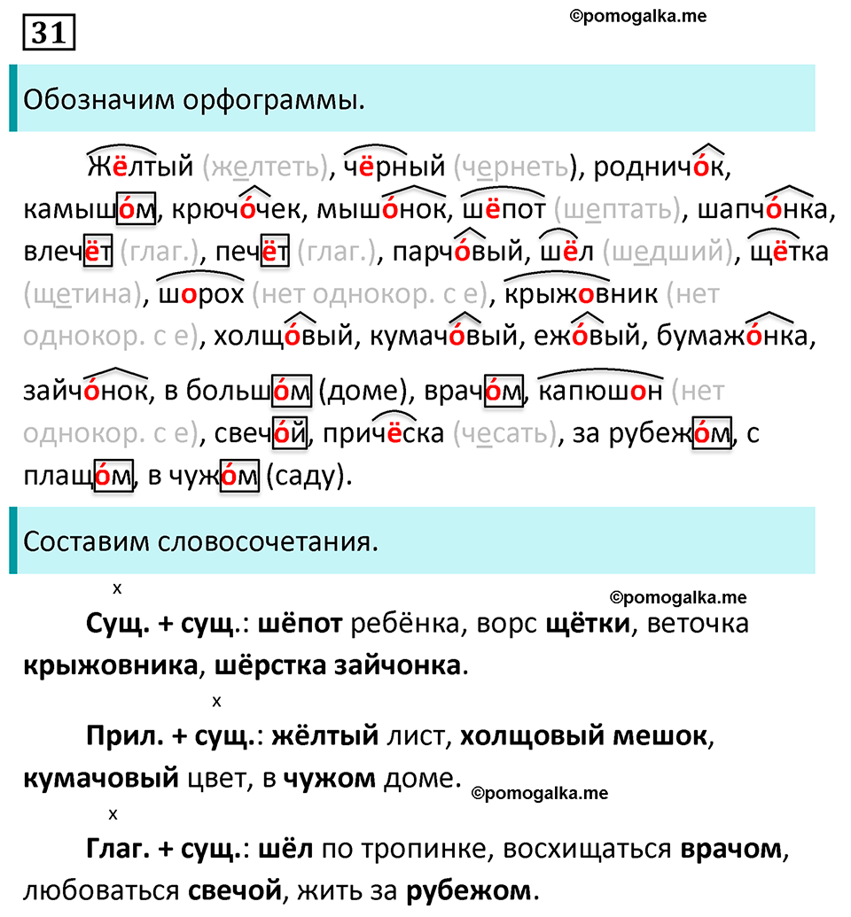 страница 20 упражнение 31 русский язык 7 класс Баранов, Ладыженская 2023 год