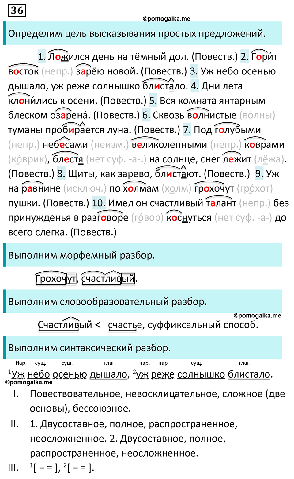 страница 22 упражнение 36 русский язык 7 класс Баранов, Ладыженская 2023 год