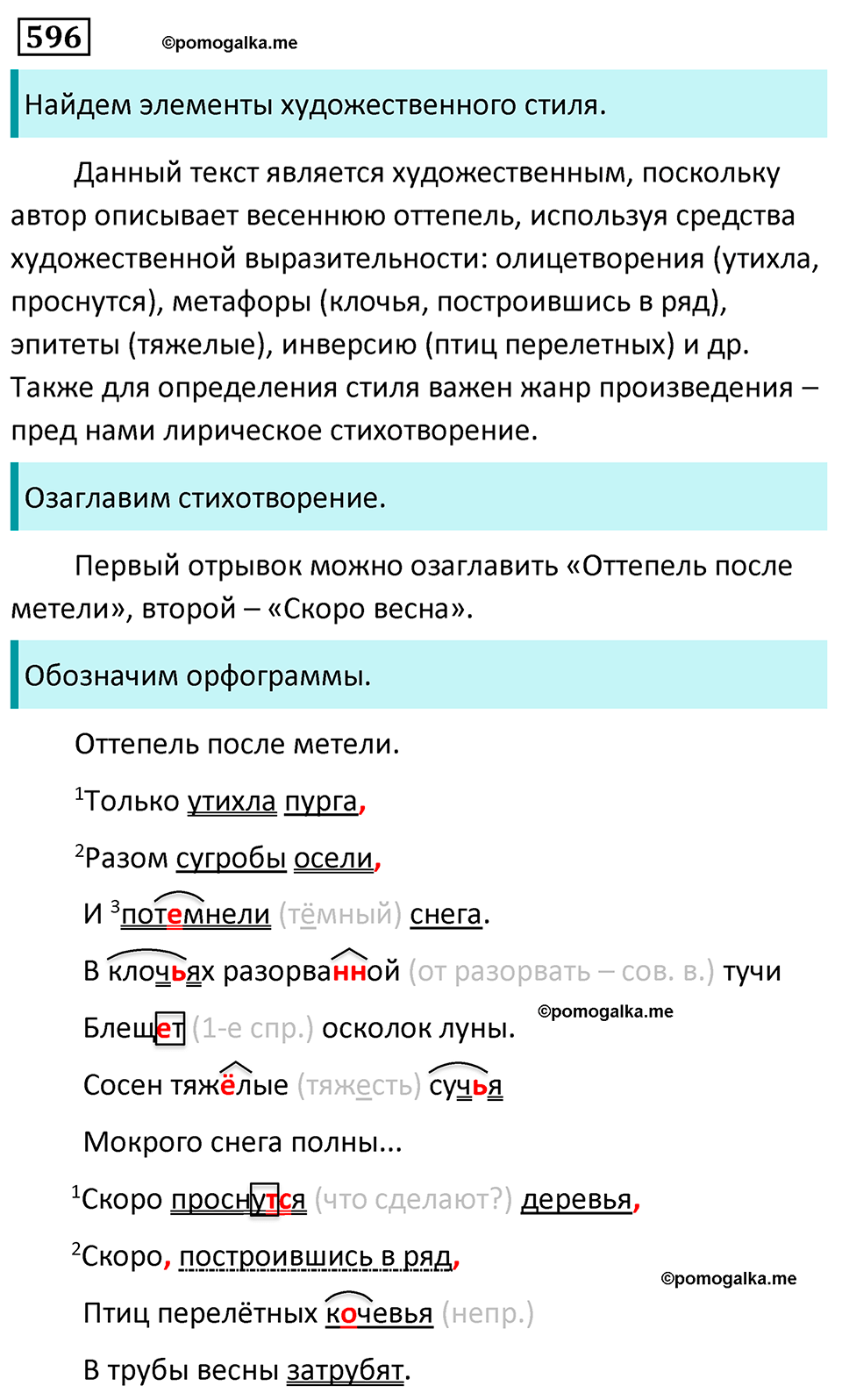 страница 123 упражнение 596 русский язык 7 класс Баранов, Ладыженская 2023 год